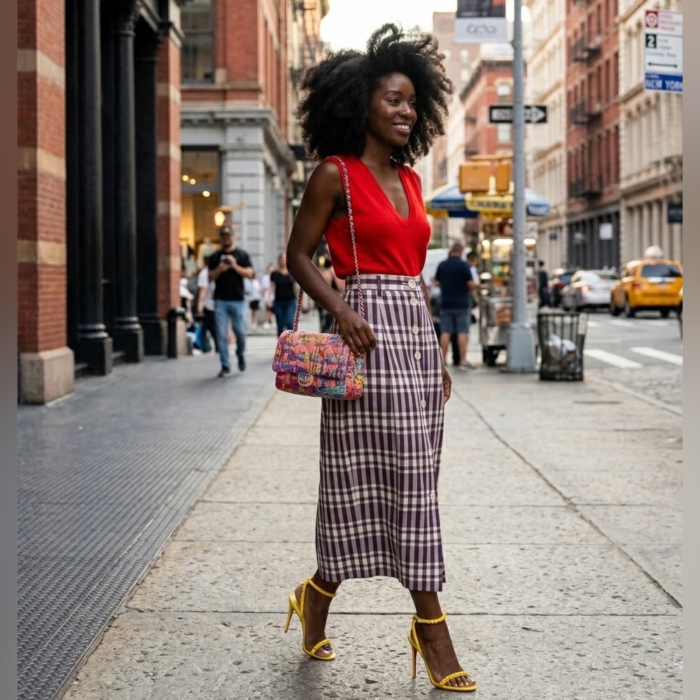 VINTAGE PLAID SKIRT